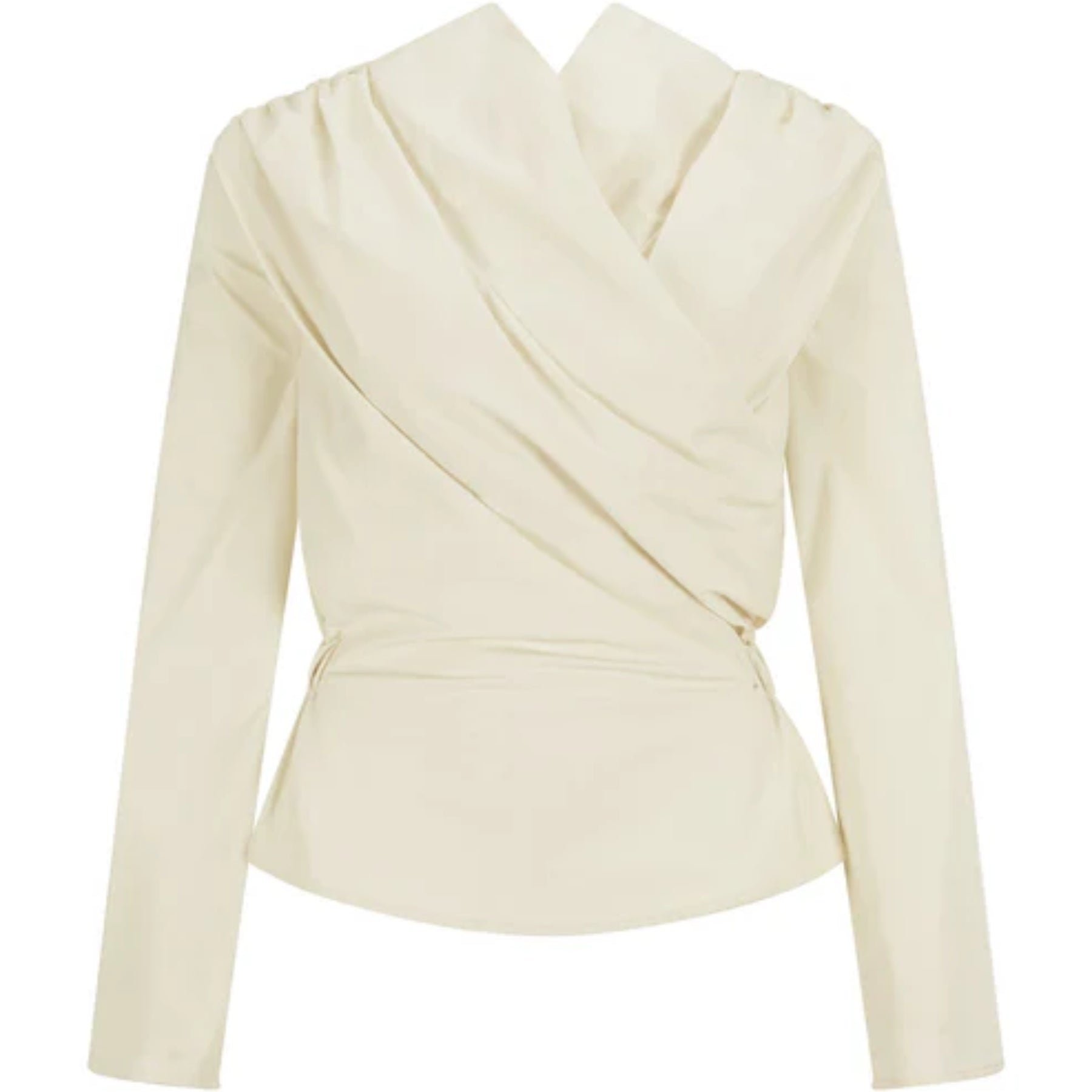 Harris Tapper | Long Sleeve Chaimberlain Top in Ivory Tech Taffeta