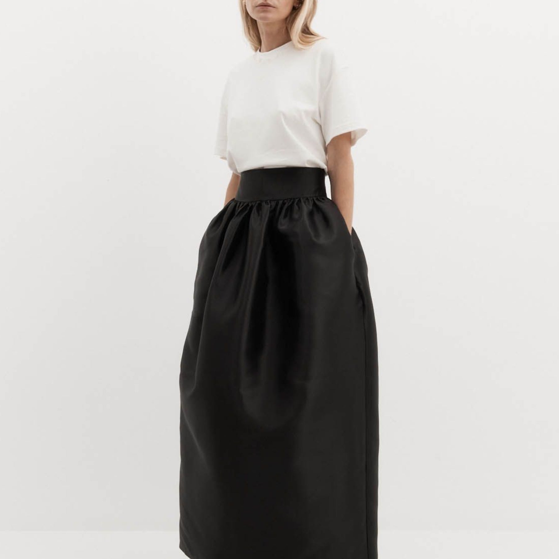 Harris Tapper Emme Skirt in Satin Twill