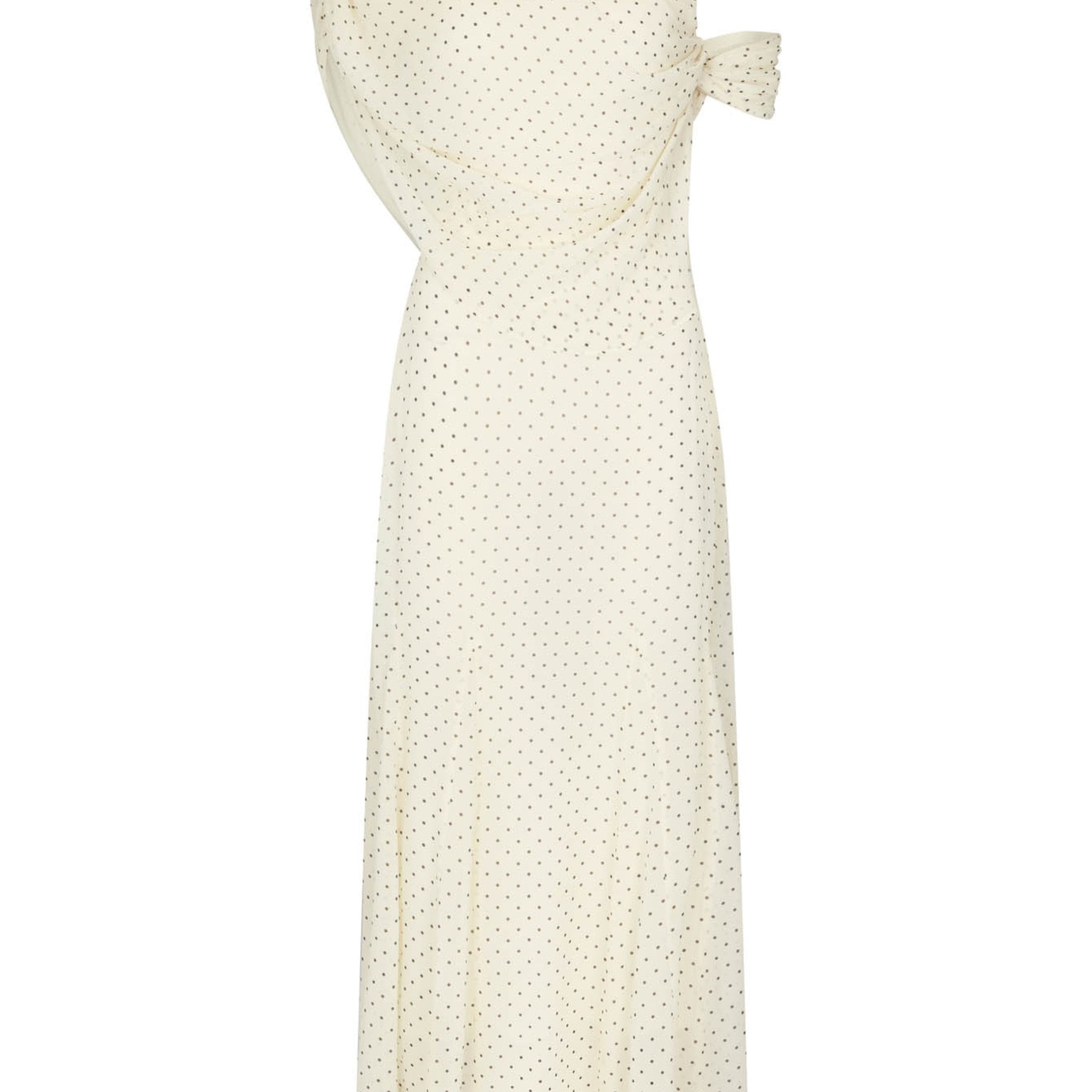 Harris Tapper Lucille Dress in Polka Dot Silk Chiffon