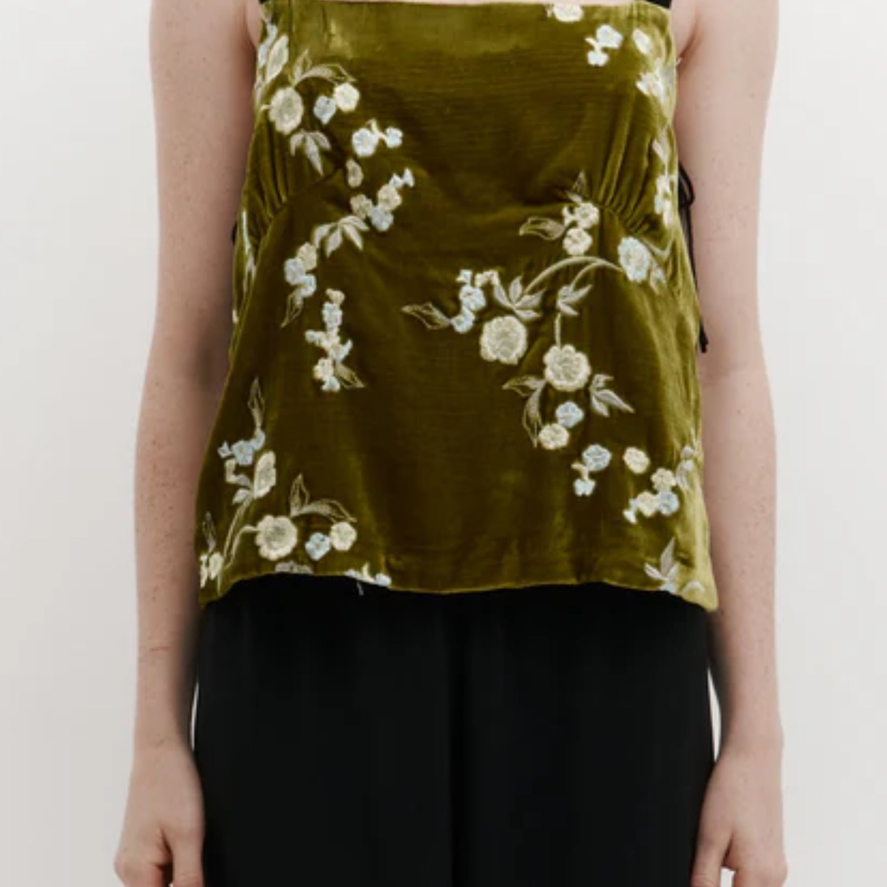 Harris Tapper | Plum Top in Embroidered Velvet