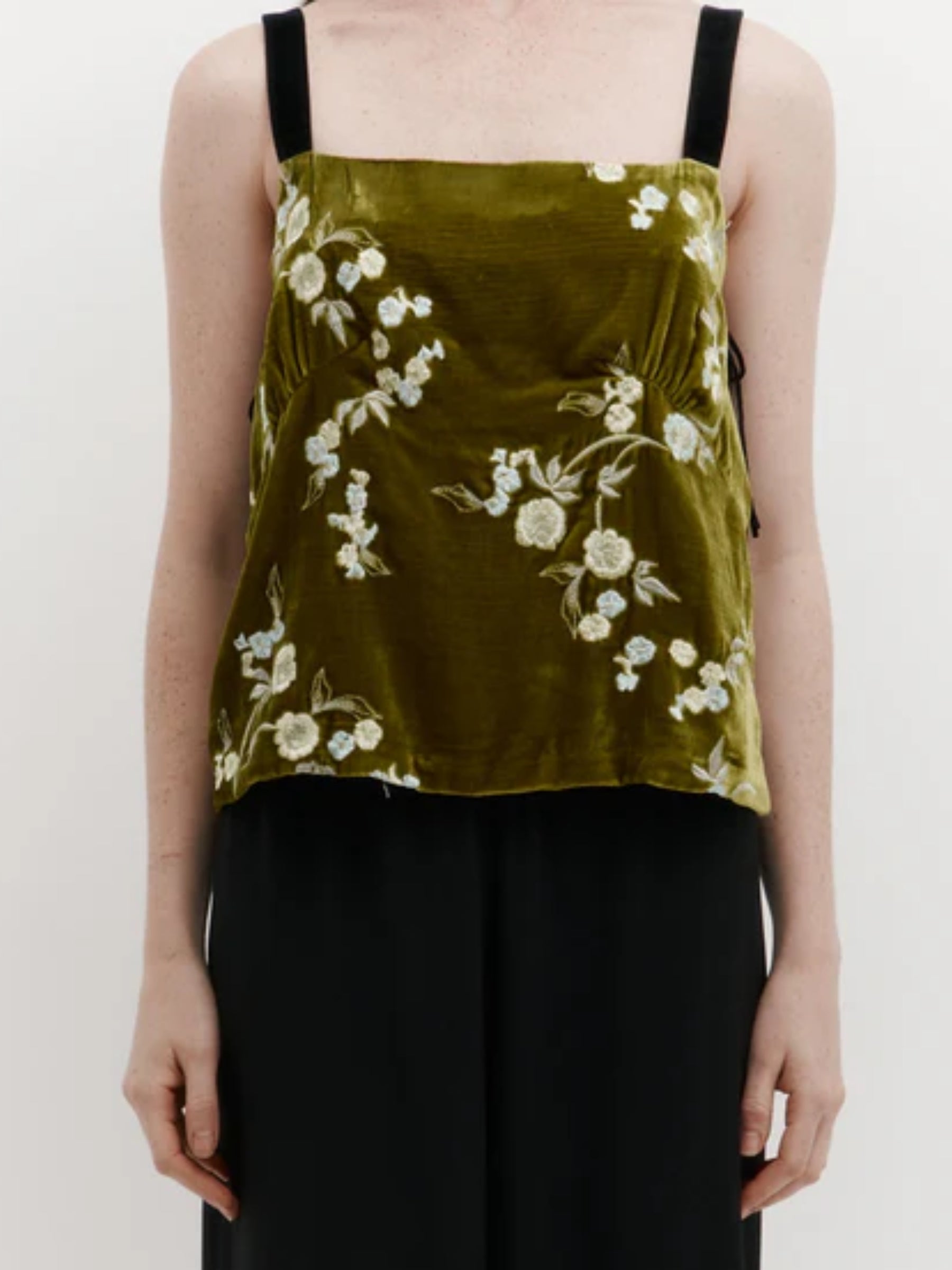 Harris Tapper | Plum Top in Embroidered Velvet