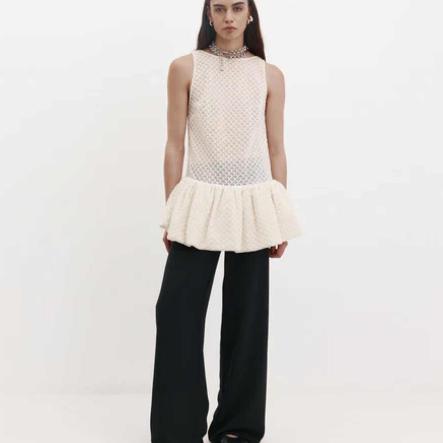 Harris Tapper | Sirius Top in Knit Lace