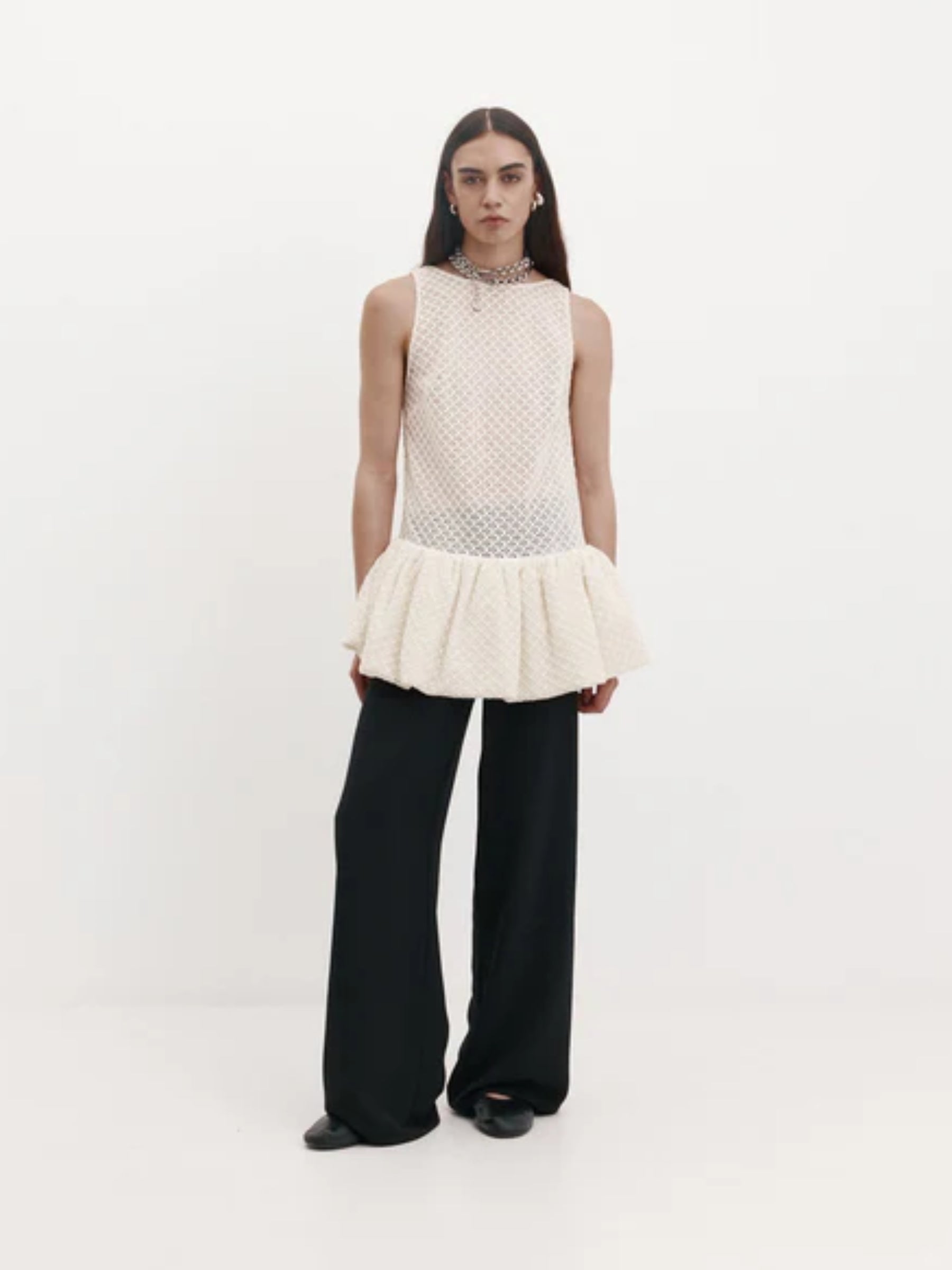 Harris Tapper | Sirius Top in Knit Lace