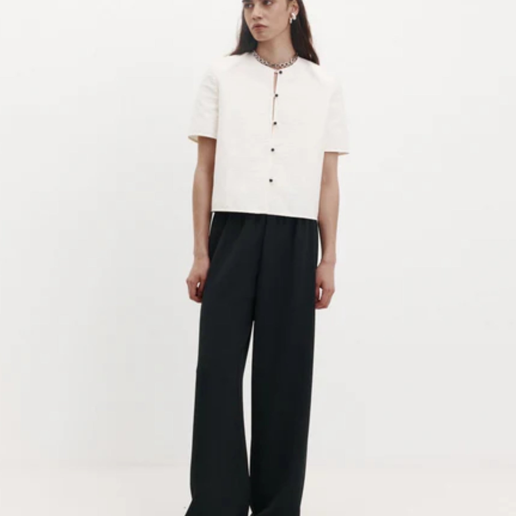Harris Tapper | Tina Top in Ivory Washed Cotton