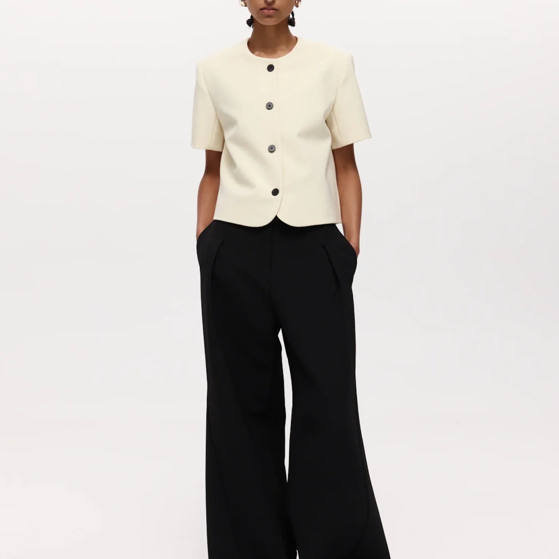 Harris Tapper | Short Sleeve Tilmens Jacket in Ivory Bone | The UNDONE