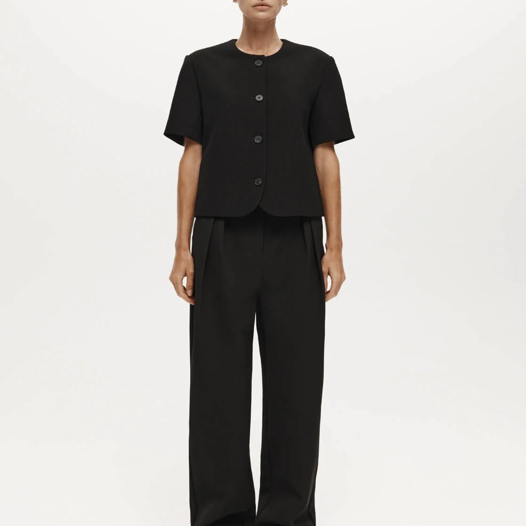 Harris Tapper | Short Sleeve Tilmens Jacket in Black | The UNDONE