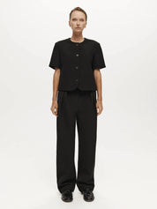 Harris Tapper | Short Sleeve Tilmens Jacket in Black | The UNDONE