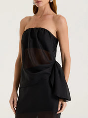 Henne Norella Bustier Top in Black