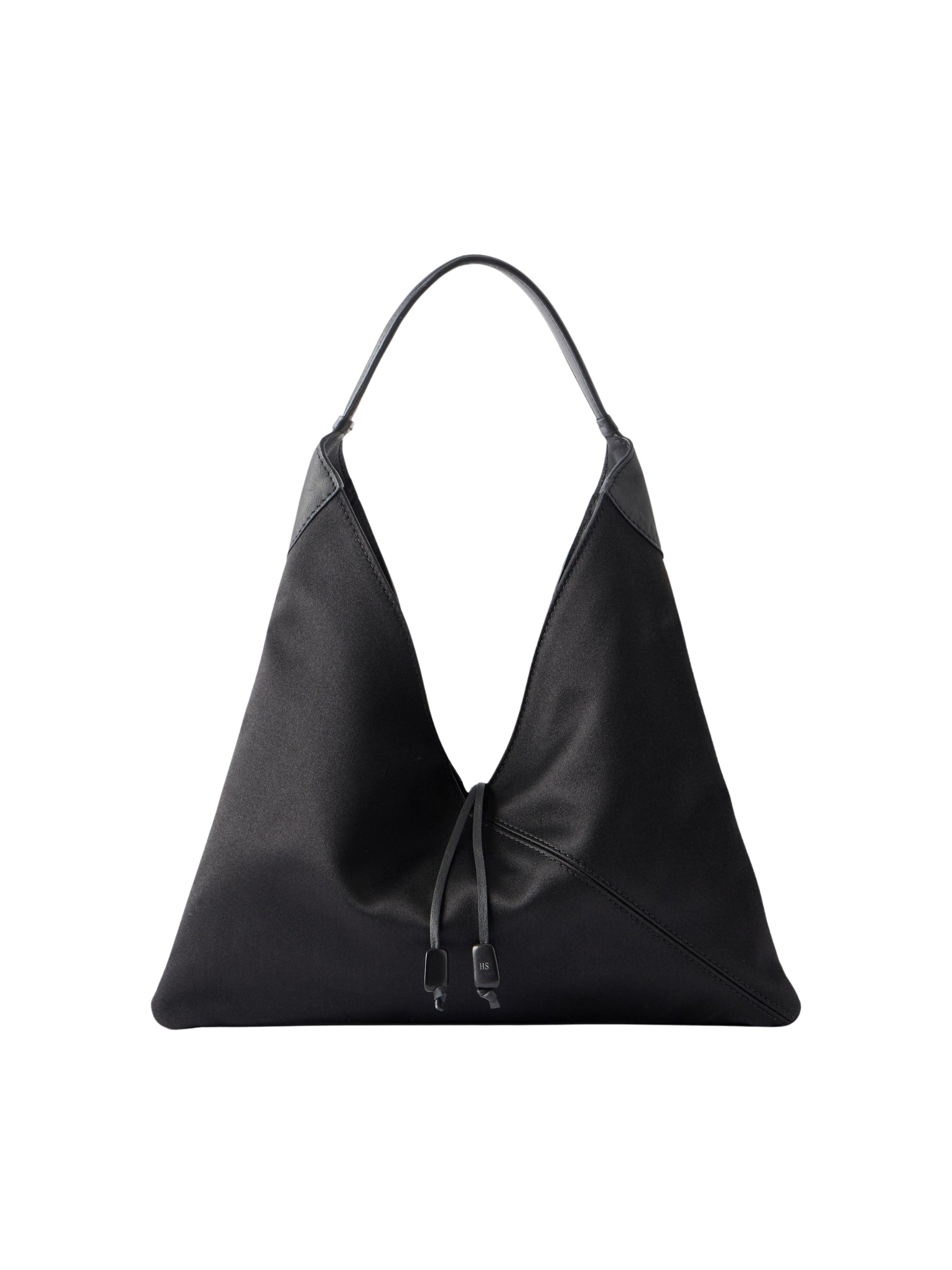 Hunting Season | Origami medium leather-trimmed satin shoulder bag