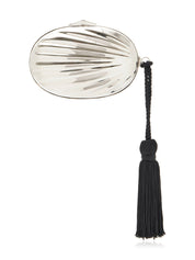 JUJU VERA Petra Tassel Clutch in Silver