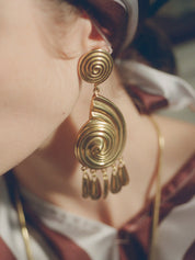 JUJU VERA | Gold Plated Eliza Spiral Earrings