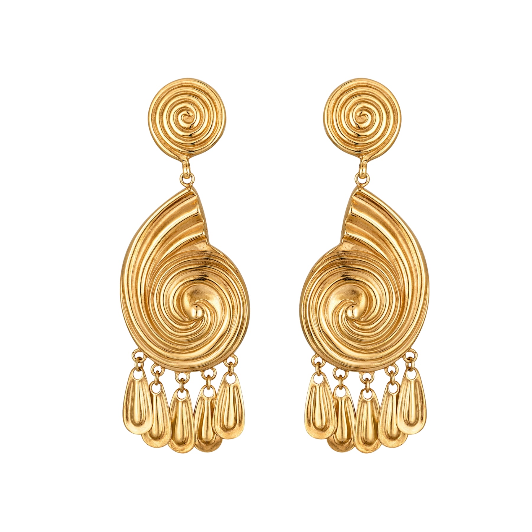 JUJU VERA | Gold Plated Eliza Spiral Earrings
