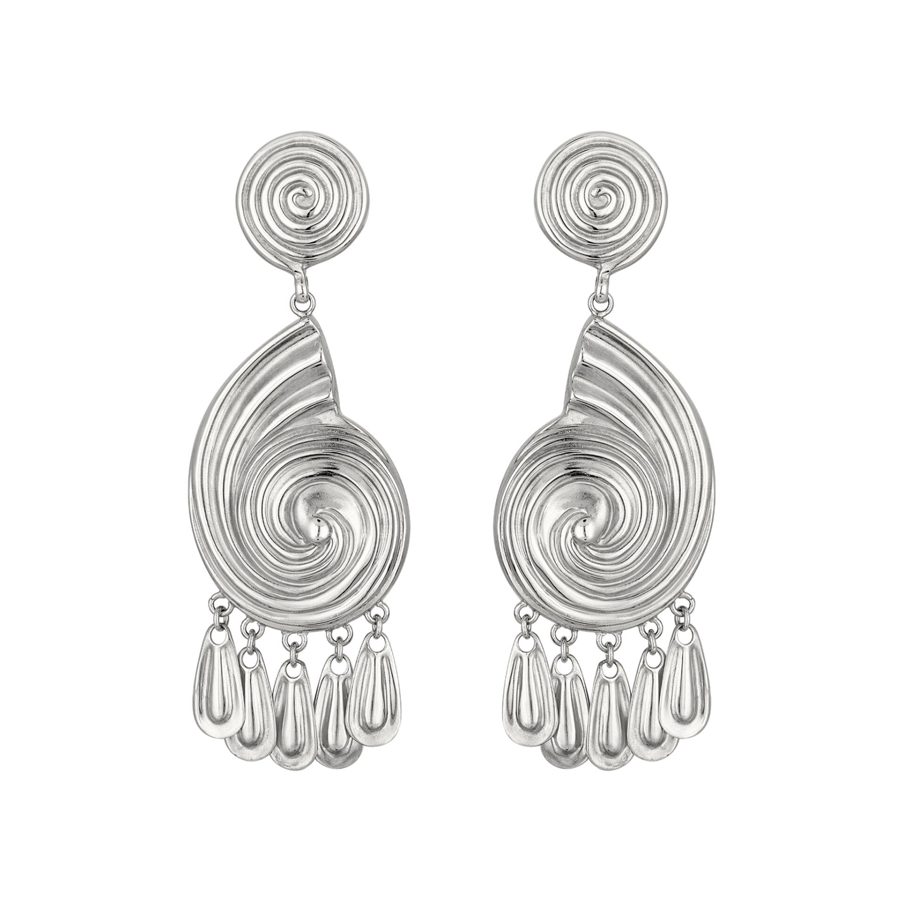 JUJU VERA | Silver Eliza Spiral Earrings