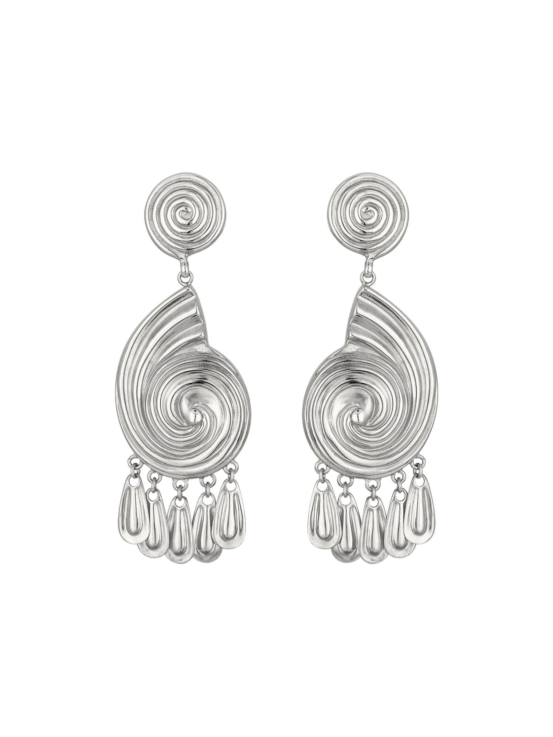 JUJU VERA | Silver Eliza Spiral Earrings