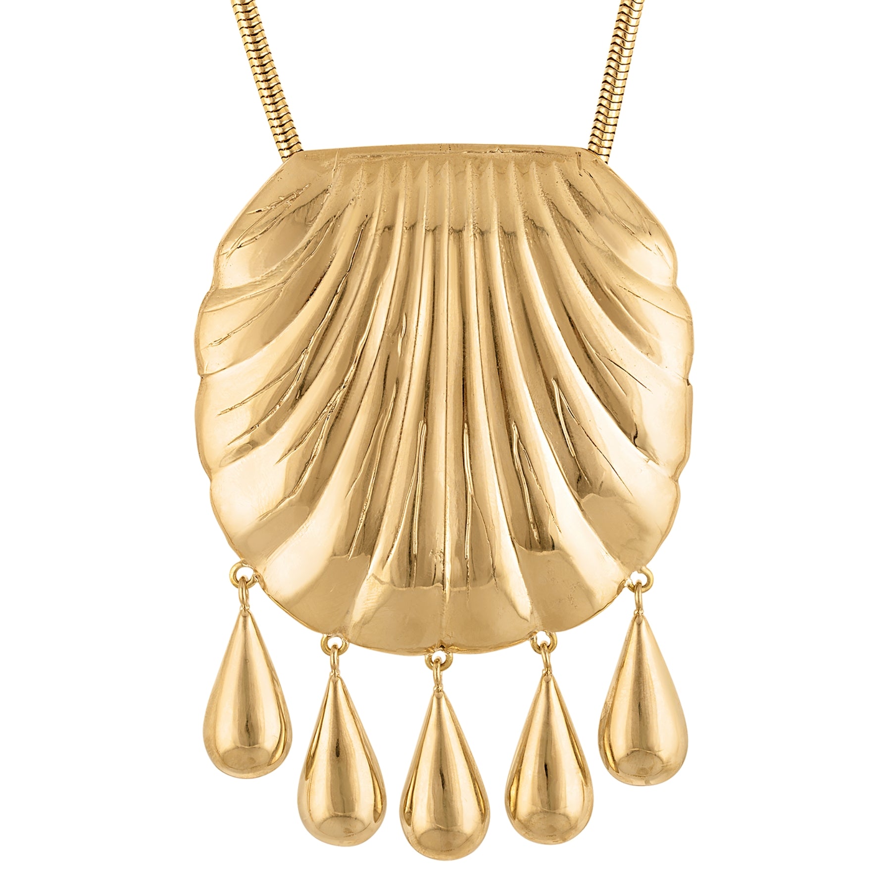 JUJU VERA | Brass Petra Shell Pendant