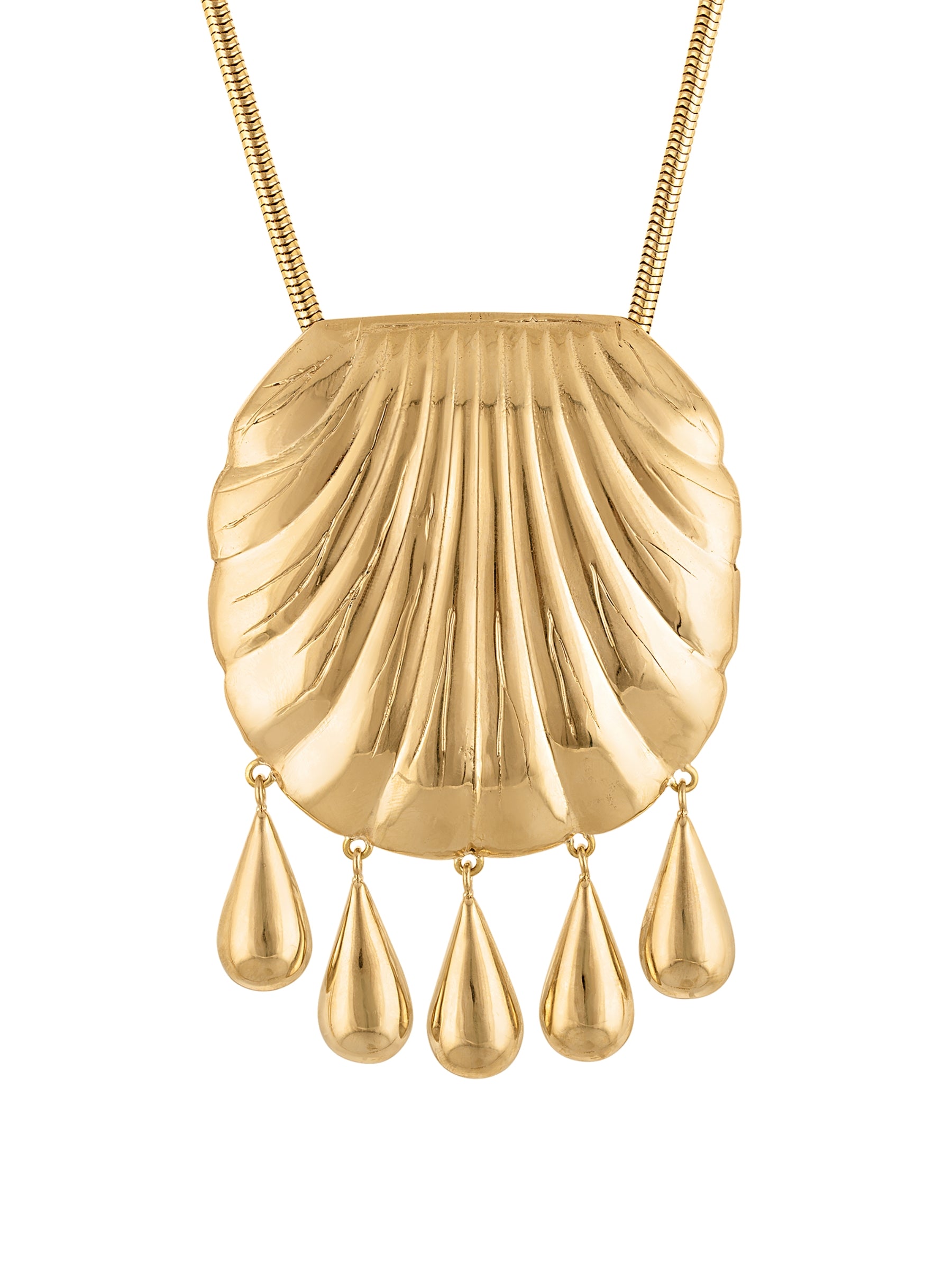 JUJU VERA | Brass Petra Shell Pendant