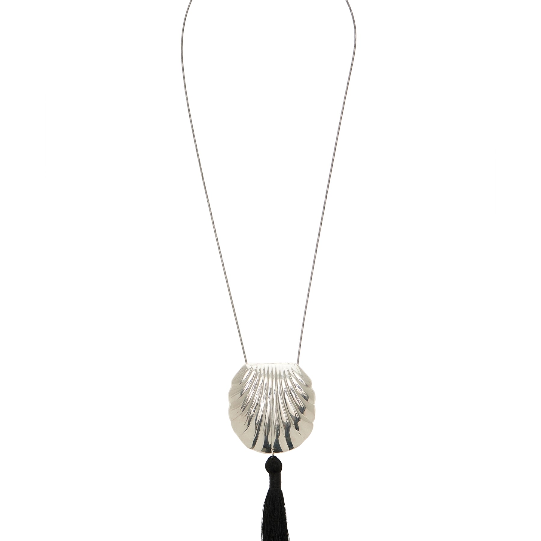 JUJU VERA Riviera Petra Tasseled Sterling Silver Necklace