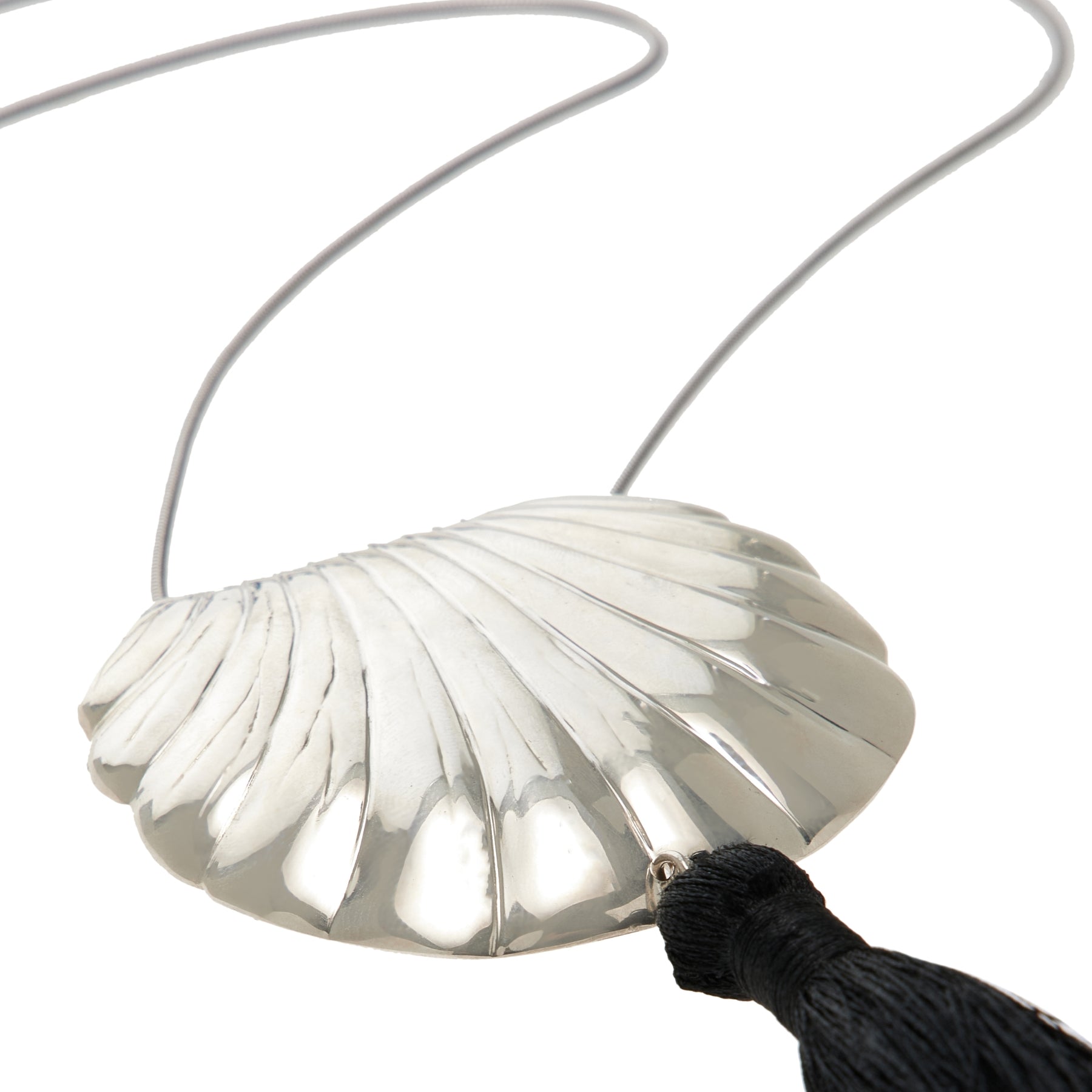 JUJU VERA Riviera Petra Tasseled Sterling Silver Necklace
