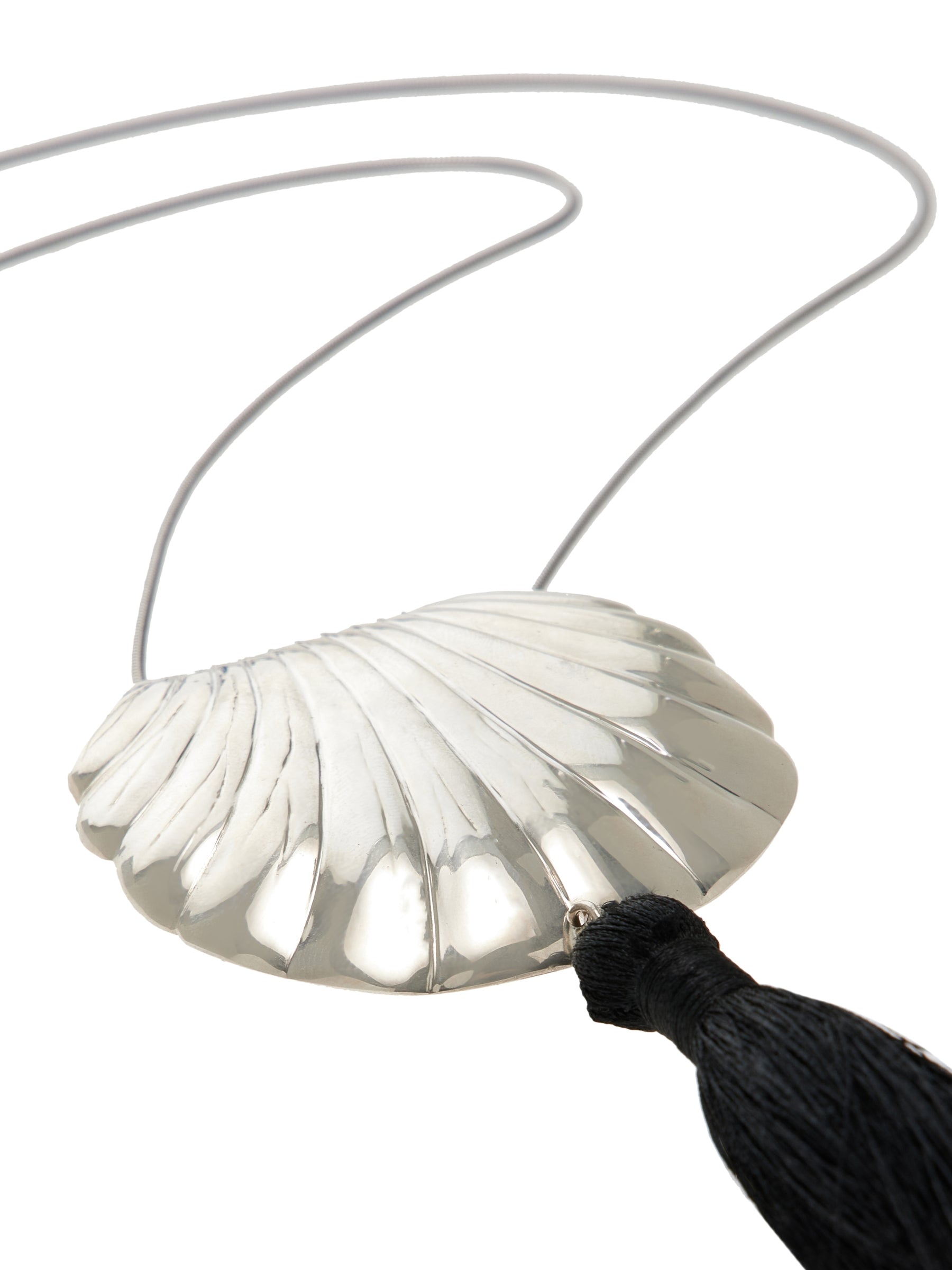 JUJU VERA Riviera Petra Tasseled Sterling Silver Necklace