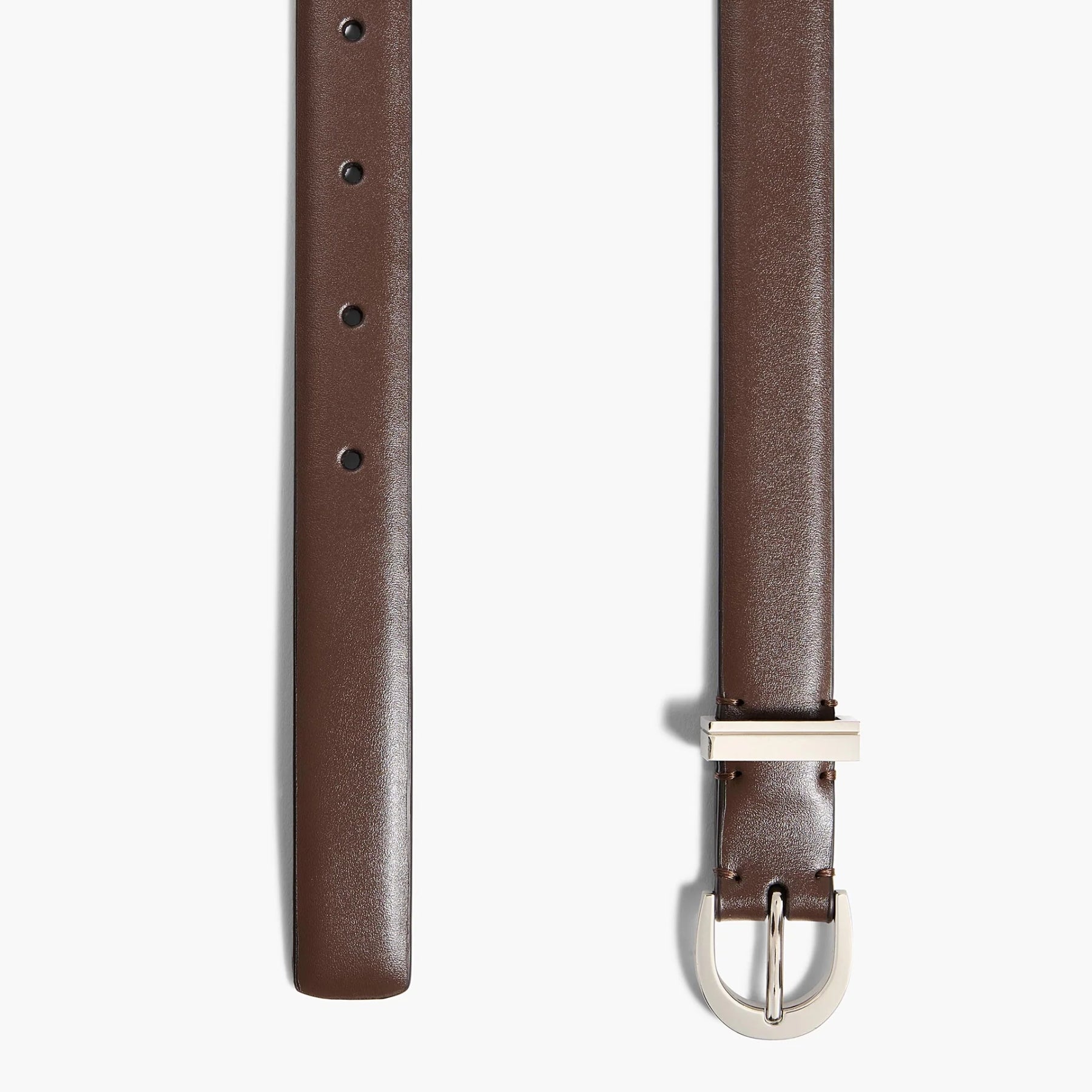 Khaite Luna Belt in Dark Umber Brown