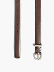 Khaite Luna Belt in Dark Umber Brown