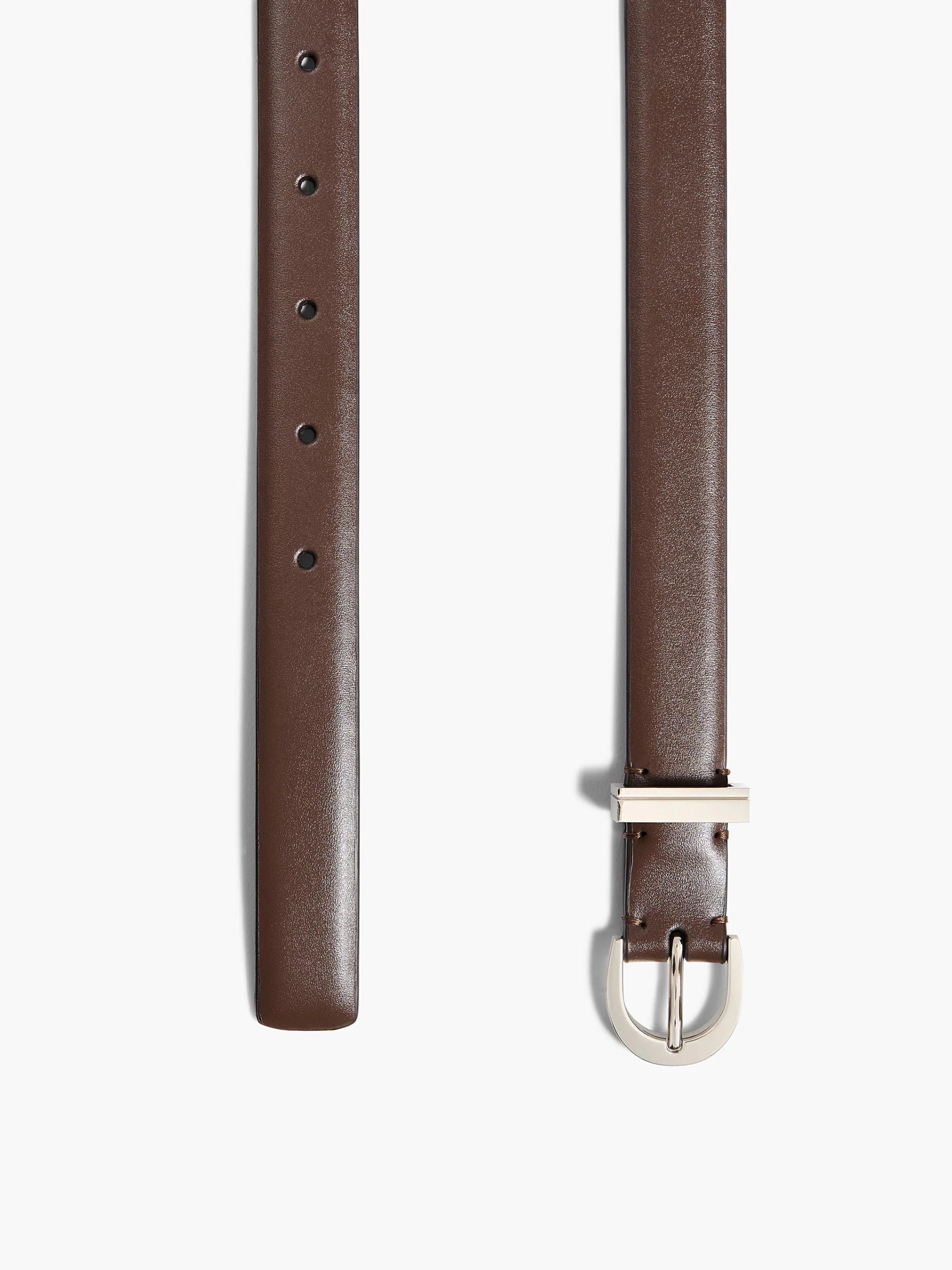 Khaite Luna Belt in Dark Umber Brown