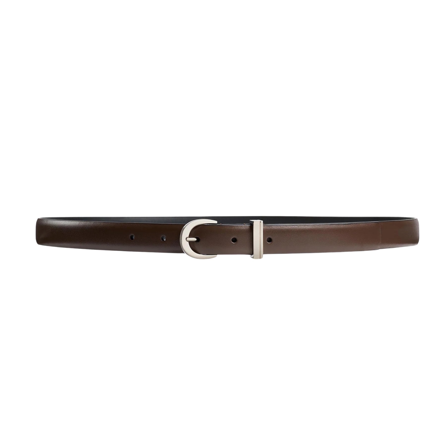 Khaite Luna Belt in Dark Umber Brown