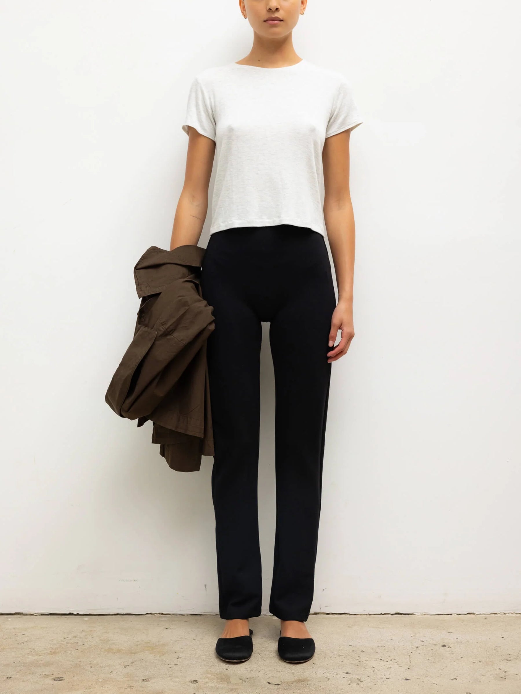 LESET | Rio High Waist Straight Pant in Black