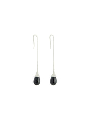 Le Sundial Sterling Silver-And-Onyx Drop Earrings