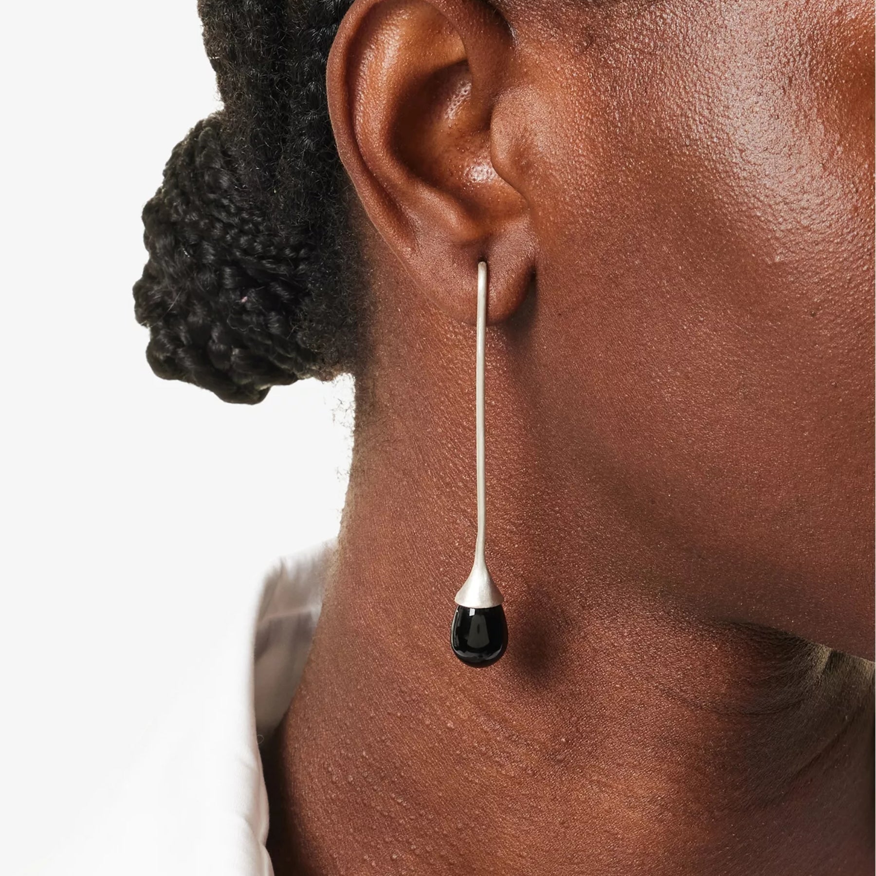 Le Sundial Sterling Silver-And-Onyx Drop Earrings