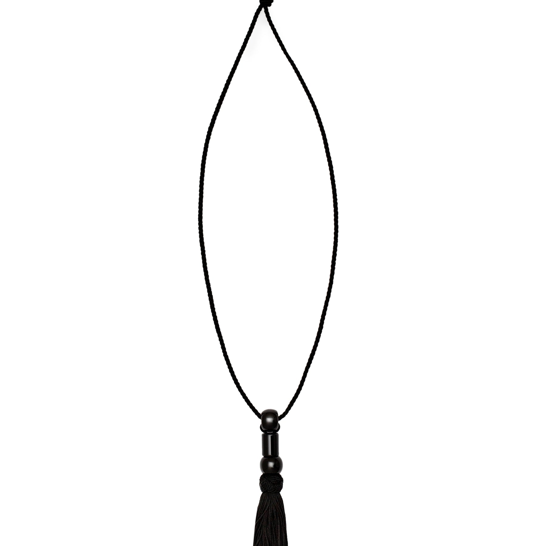 Le Sundial Trinity Onyx Tassel Necklace