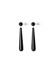 Lie Studio Louise Earrings in Black Onyx
