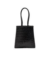 Liffner Flat Woven Basket Bag in black
