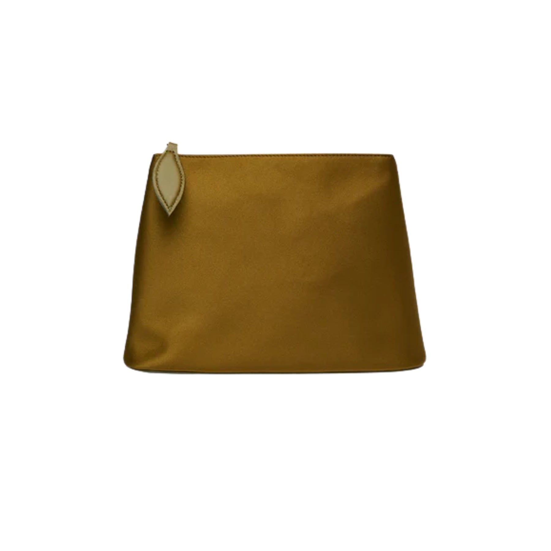Liffner Zip Clutch in Curry Satin