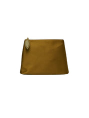 Liffner Zip Clutch in Curry Satin
