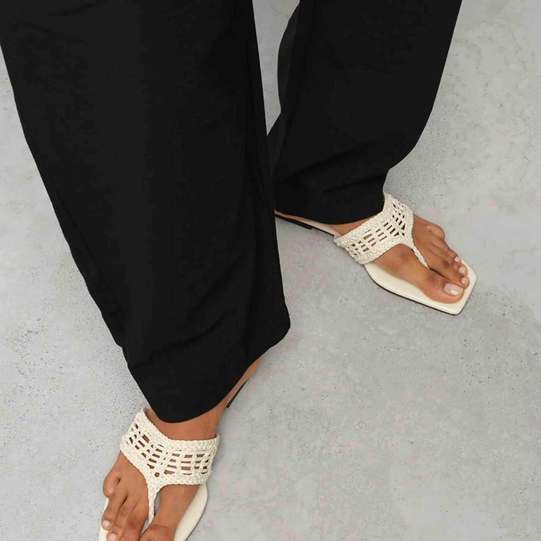 Nelson Made | Cali Woven Sandal in Ivory Crema