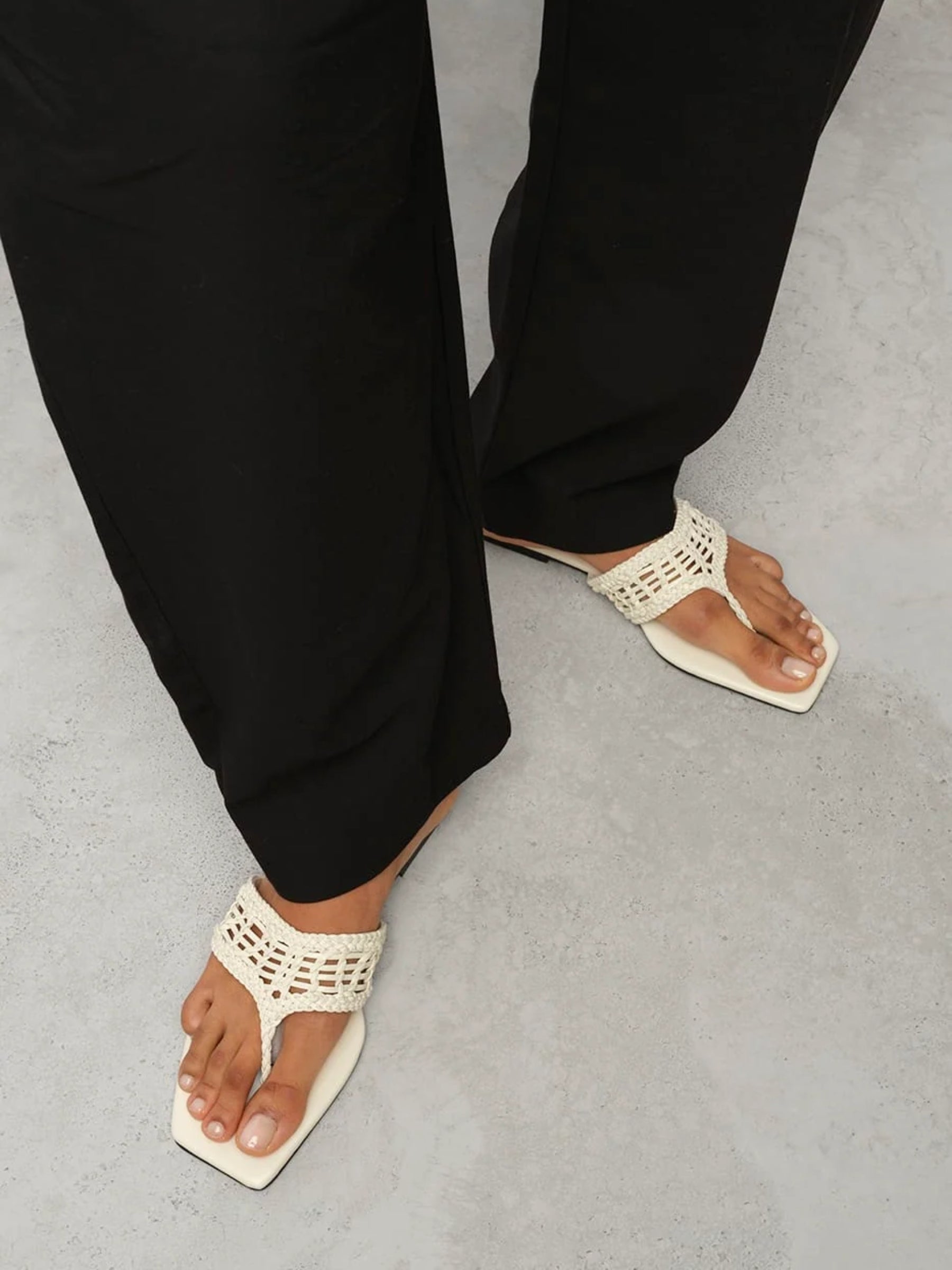 Nelson Made | Cali Woven Sandal in Ivory Crema