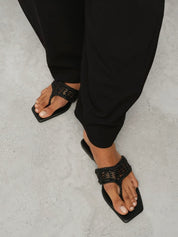 Nelson Made | Cali Woven Sandal in Black