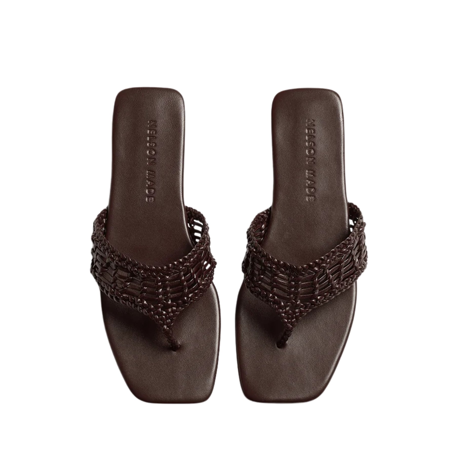 Nelson Made | Cali Woven Sandal in Brown Koffee