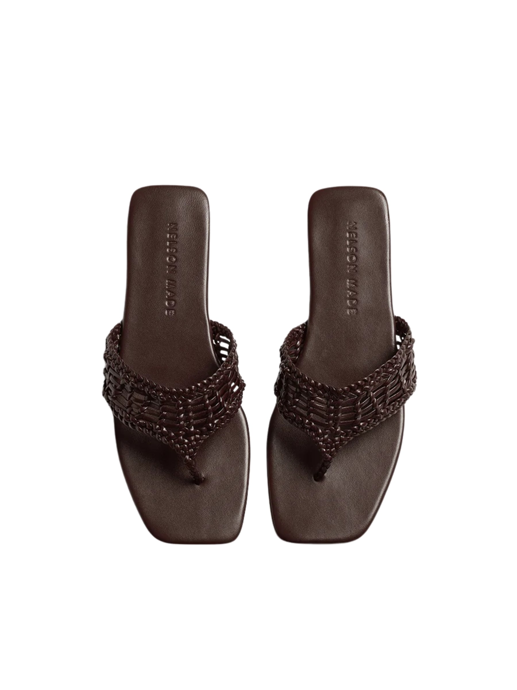 Nelson Made | Cali Woven Sandal in Brown Koffee