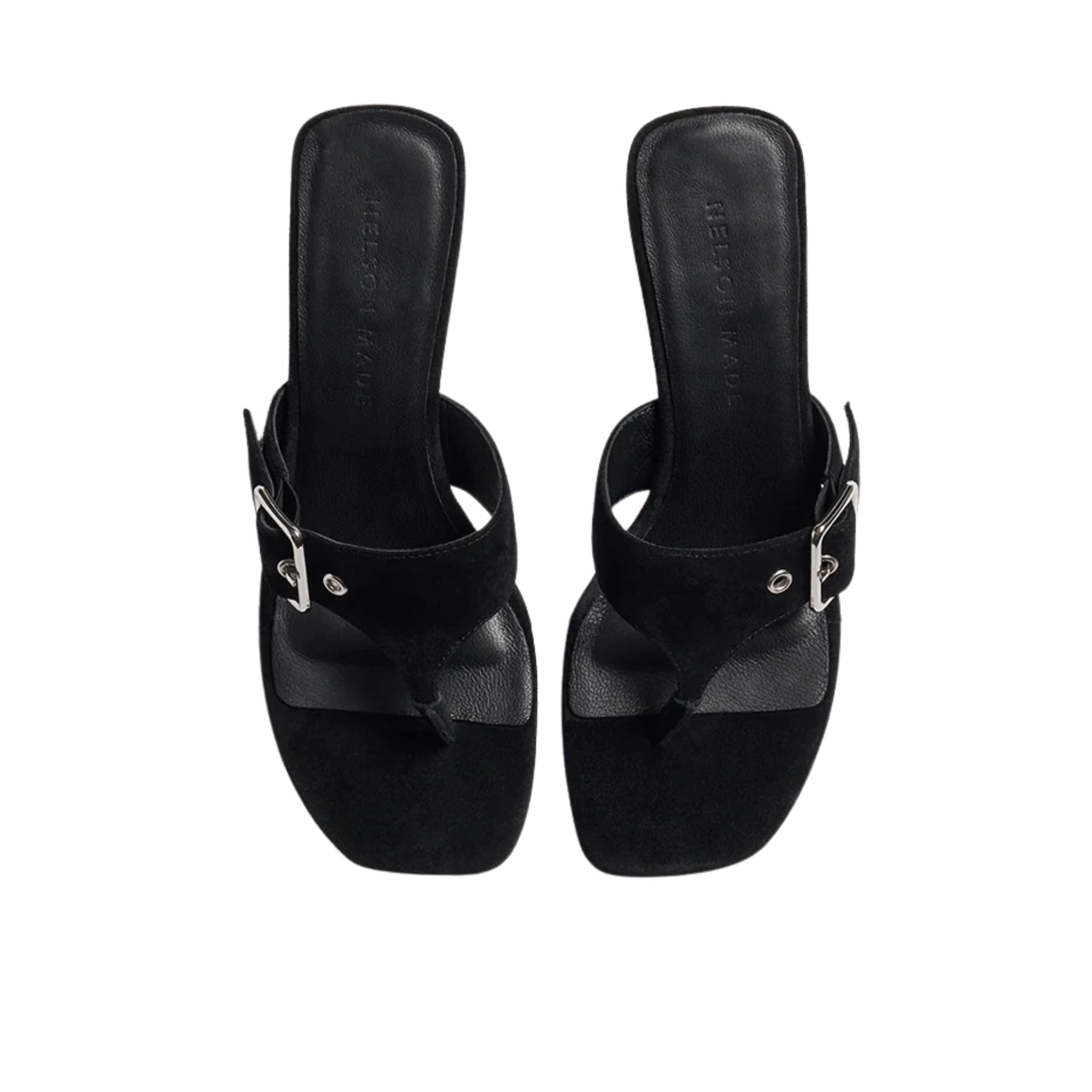 Nelson Made | Zaria Kitten Heel Black Suede