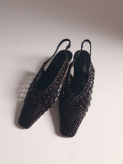 Nelson Made Cali Woven Mule Black