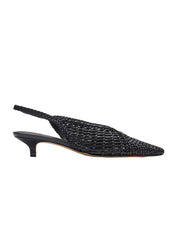 Nelson Made Cali Woven Mule Black