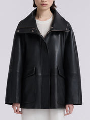 Doen | Ansel Opulent Leather Jacket in Black | The UNDONE