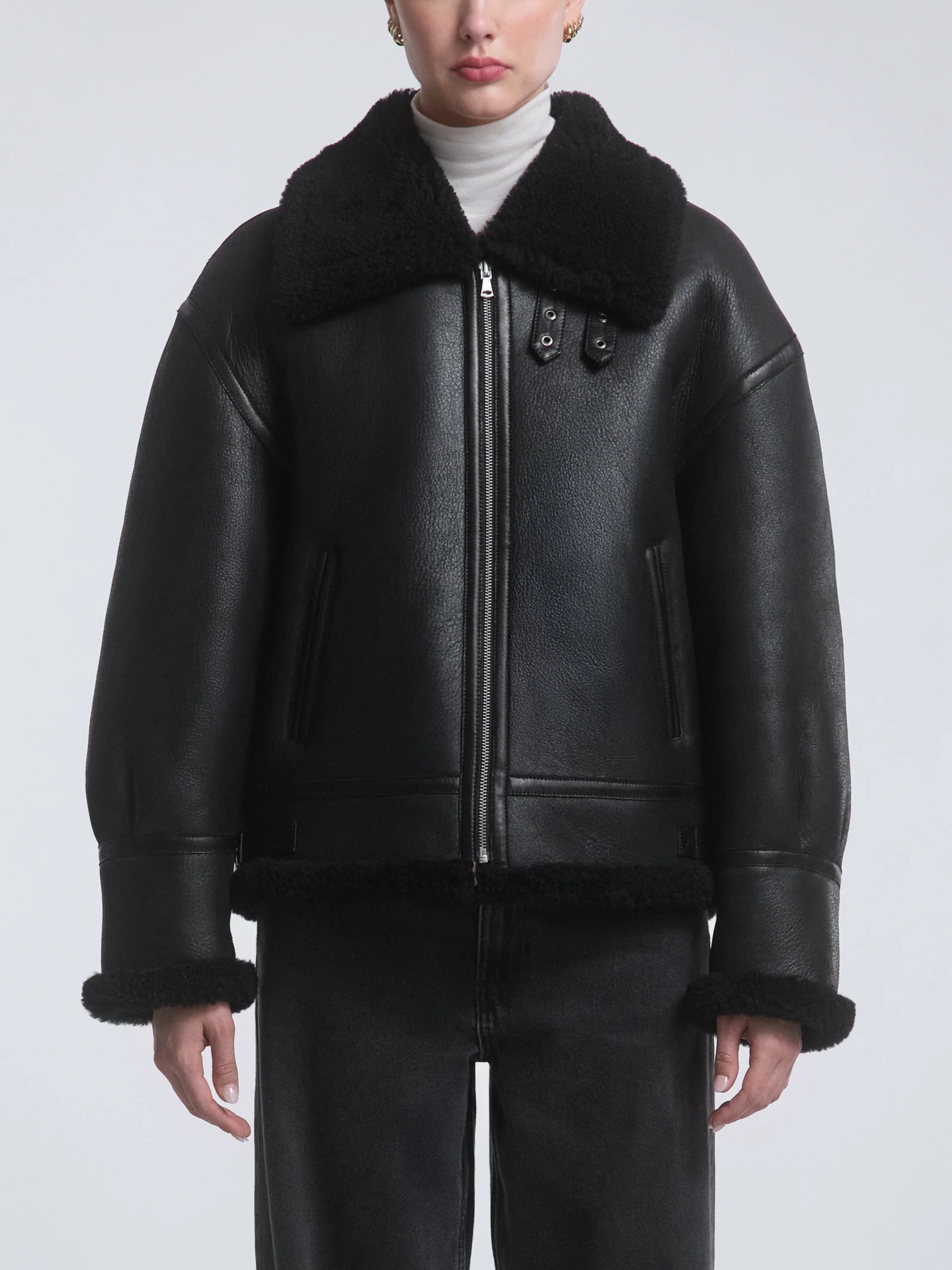 Portia Modern Shearling Aviator