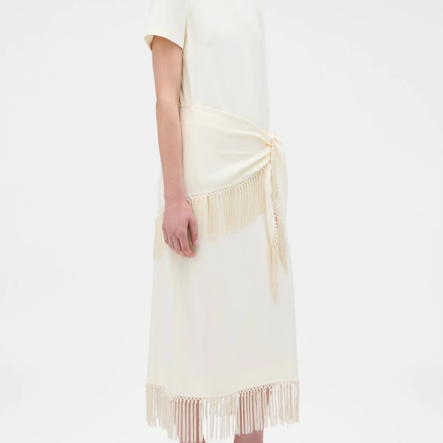 Oroton | Fringe Detail Crepe Dress