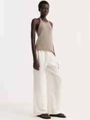 ROHE | Chunky Knit Halter Top - stone
