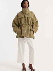 Sculptural Safari Jacket - sage