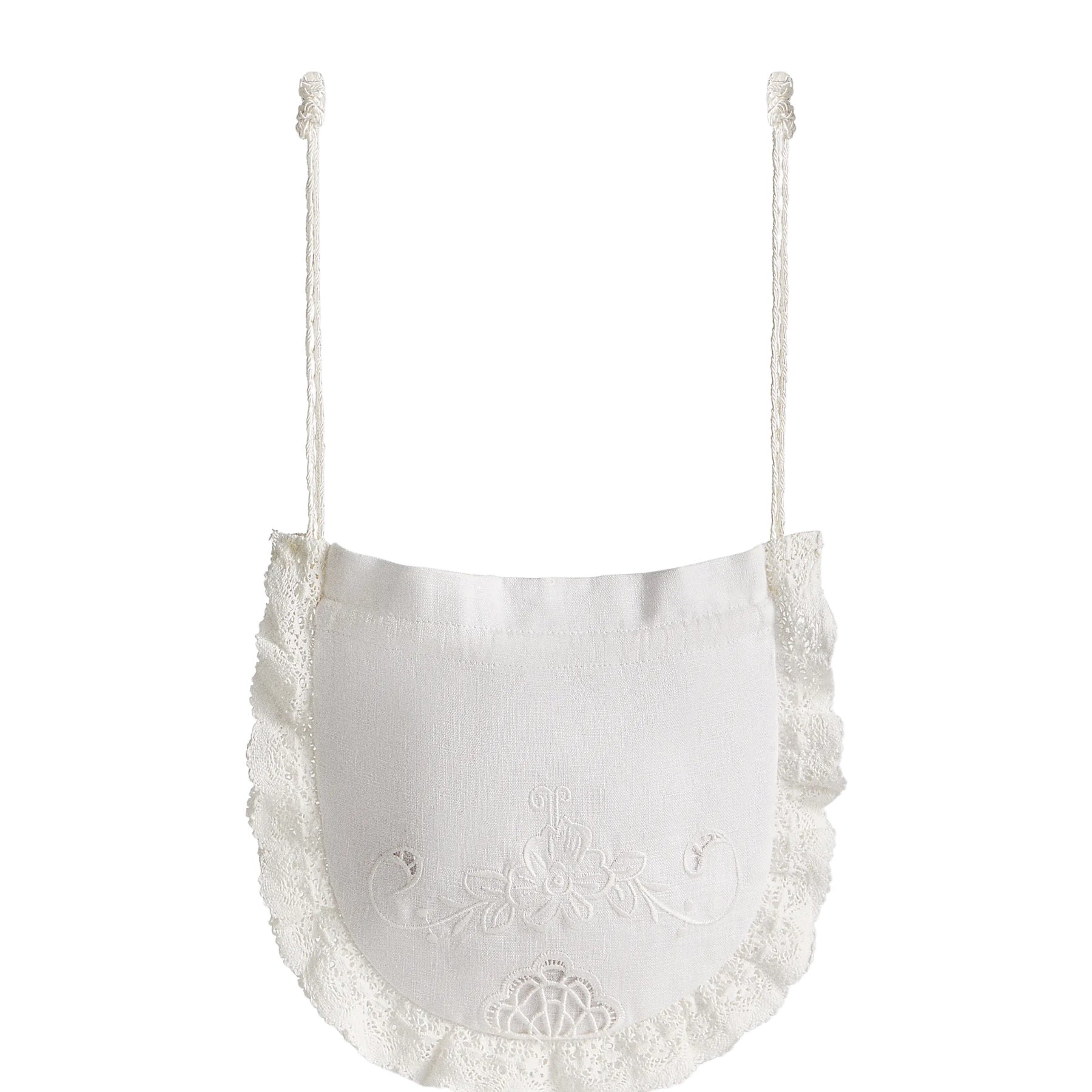 Reformation | White linen Silver Bell Bag