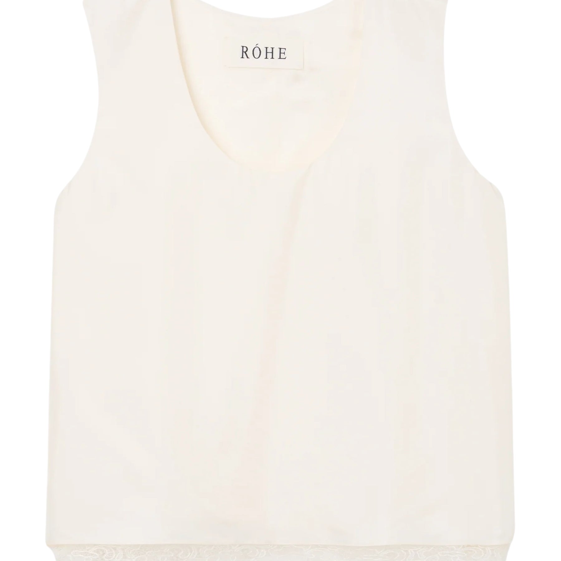 ROHE Lace-Trimmed Silk Top